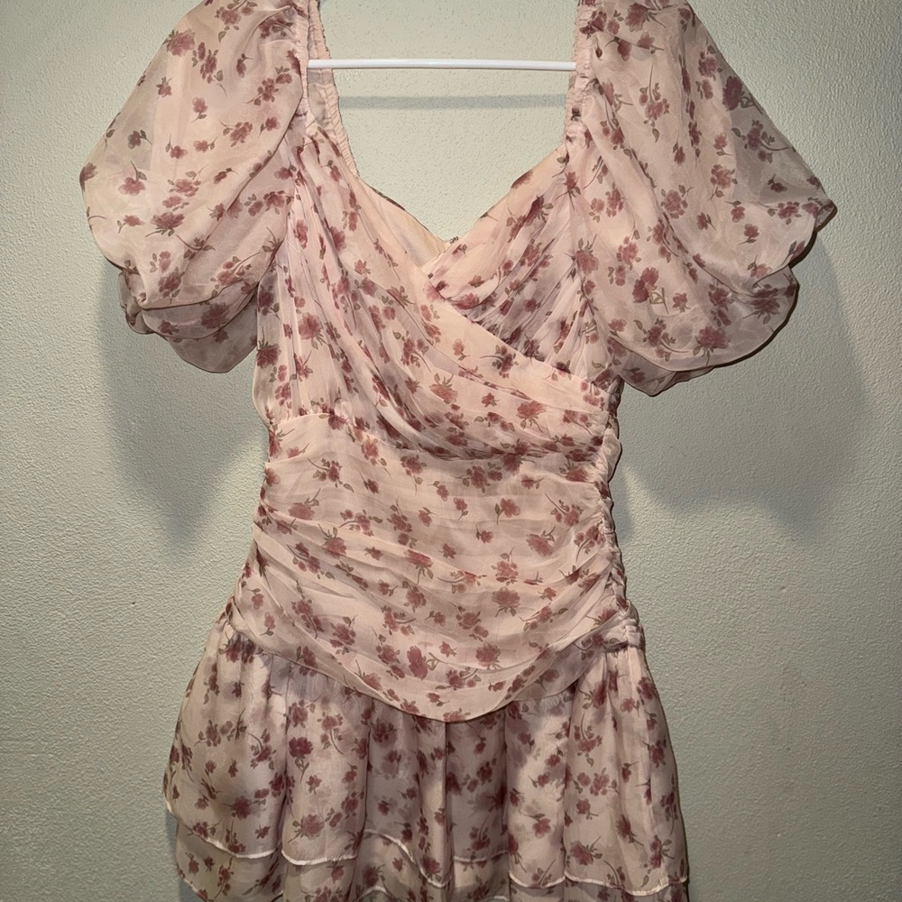 Storia Pink Floral Mini Dress